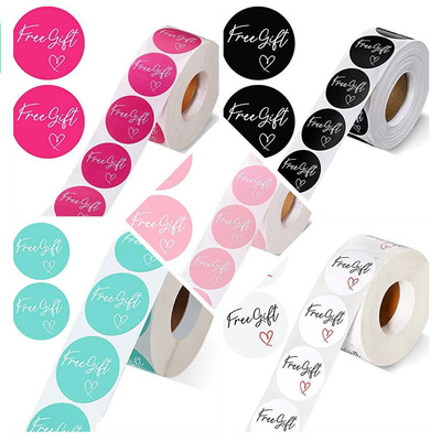 Amazon Self adhesive autohesion black and white Powder Blue Free of charge gift label free gift stickers Sticker