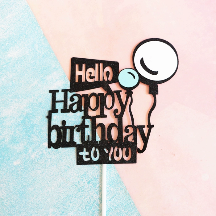 English Birthday Happy Cartoon Balloon HB Love Gift Box Birthday Happy Cake Account Crown Crown милые звезды