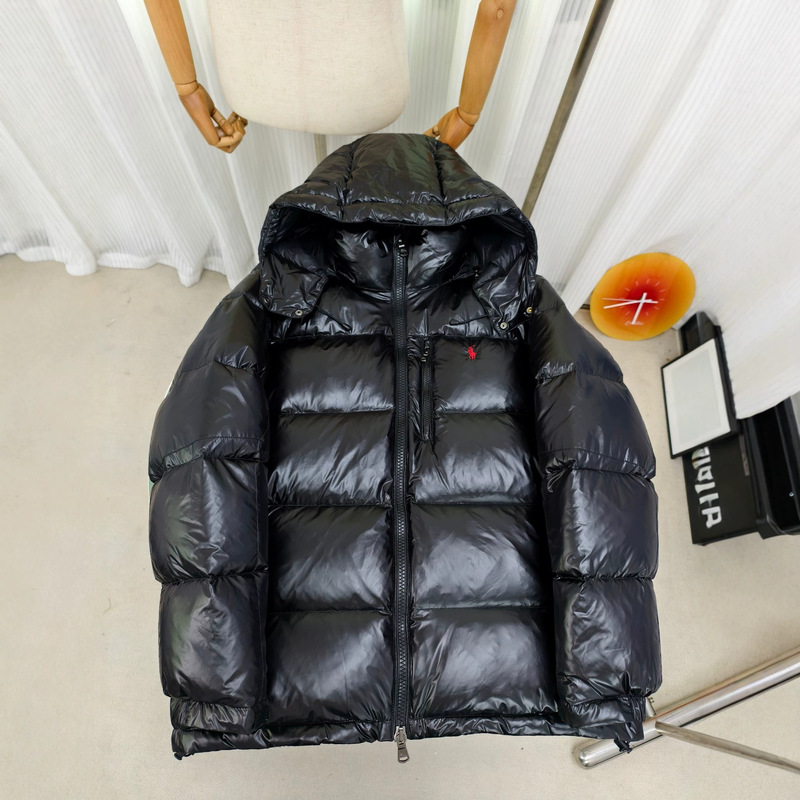Polo's new winter men's down jacket, Ralph Lauren style, thickened for cold protection, warm duck down, detachable hooded coat Polo's new winter men's down jacket, Ralph Lauren style, thickened for cold protection, warm duck down, detachable hooded coat