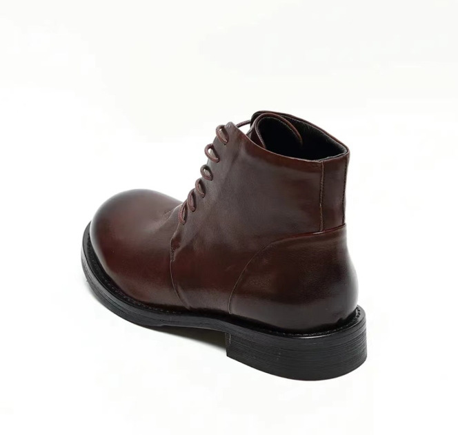 Autunno e inverno nuovi stivali da uomo scarpe derby suola in pelle moda scarpe da uomo stivaletti allacciati tendenza tutto_voghion.com