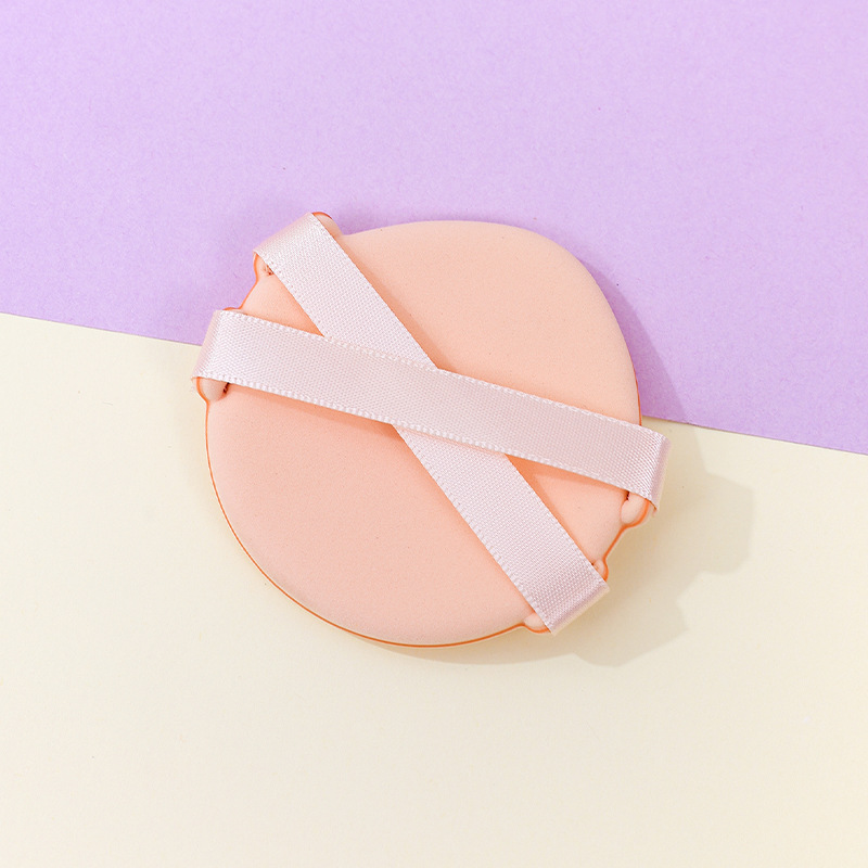 Personalizada doble cinta polvo no comer polvo q bala seca y húmeda doble uso marshmallow triangular esponja impresión logotipo forma