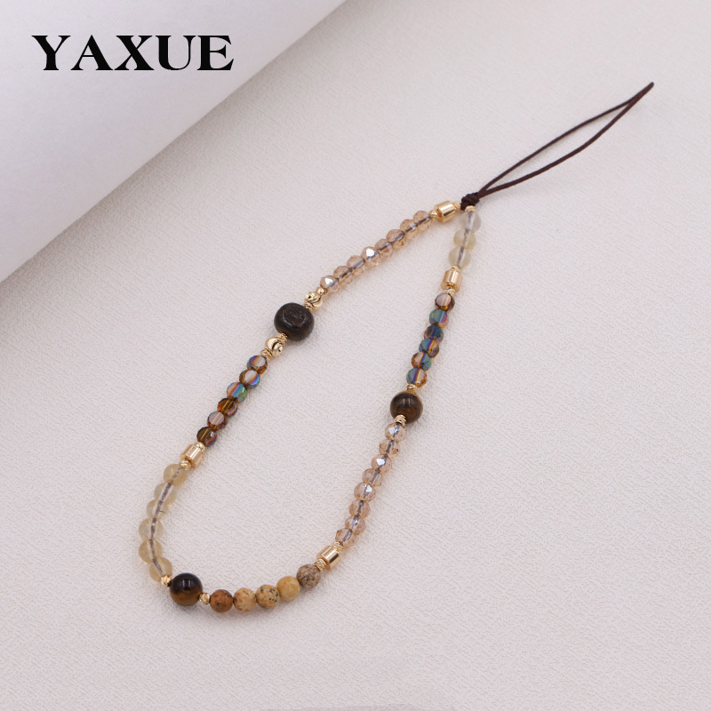 Maillard Natural Stone Beaded Mobile Phone Chain Original Hanging Chain Pendant Mobile Phone Sling Fashion High-End Mobile Phone Pendant