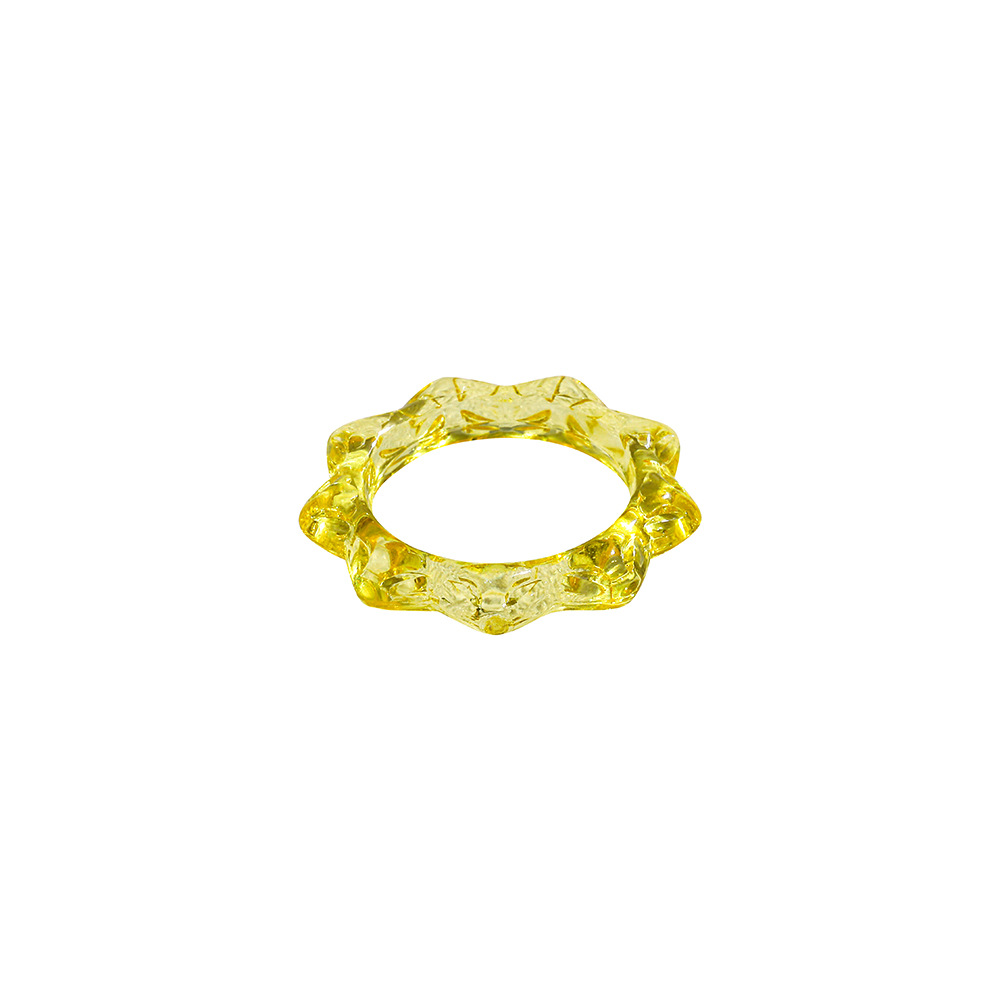 Korean Transparent Candy Color Geometric Resin Ring Wholesale display picture 2