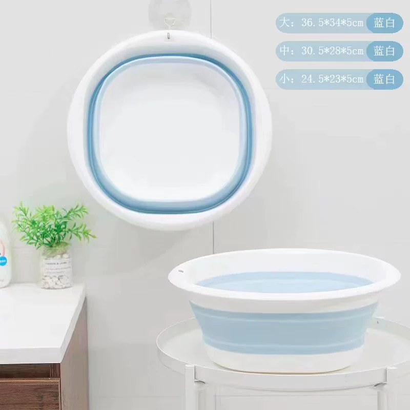 Foldable plastic capacious handheld washbasin for students