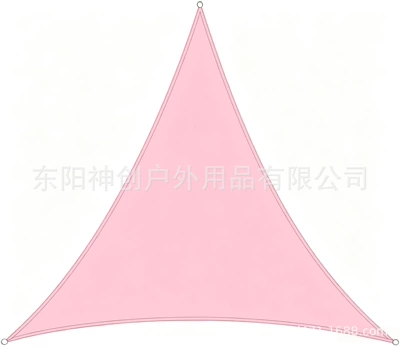 Avtomobil yan çətirləri – canopy, balcony camping sunshade - pink-equilateral-triangle-2x2x-2m