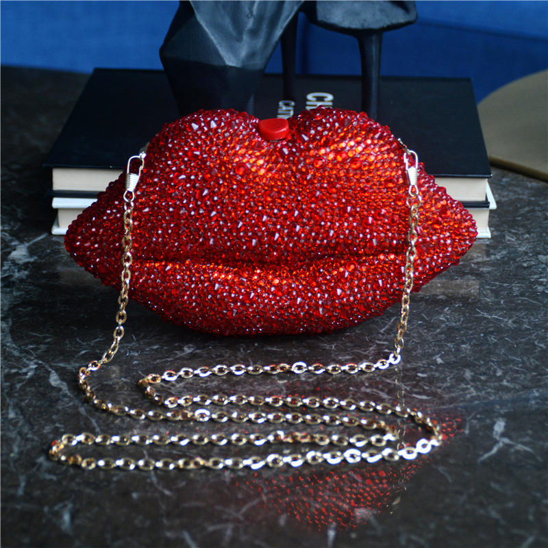 540g Weight Lock clasp Closure Type Single Shoulder Strap Strap Type Evening Bag Bags Type Holiday, Party Occasion Cotton, Rubber Drill Material Solid Color Pattern All Seasons Season Women's Gender Vintage Style, Sexy Style Lips Shape Medium Size Women's Medium Cotton Rubber Drill Solid Color Vintage Style Sexy Lock Clasp Evening Bag 9