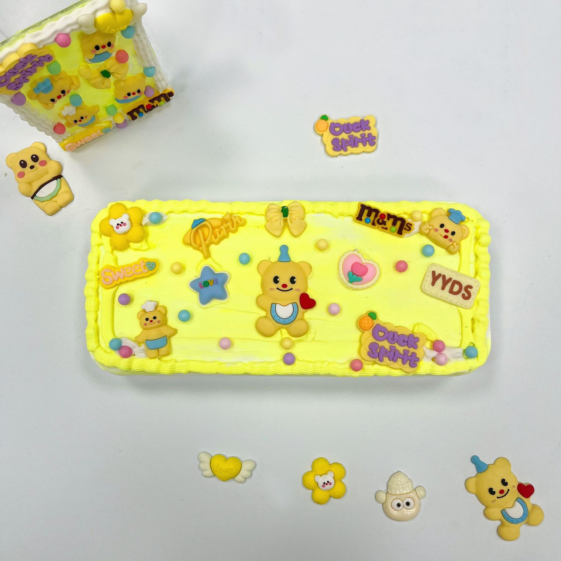 Hecho a mano DIY crema pegamento papelería caja de papelería creativa material de producción paquete estudiante lindo crema pegamento papelería caja