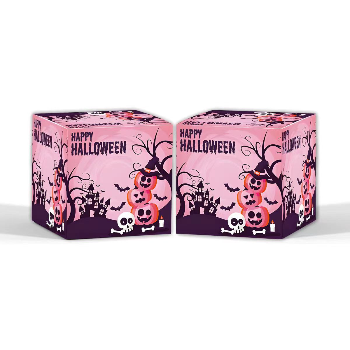 Κουτί με μπομπονιέρες για κέρασμα ή κέρασμα για το Halloween, διακόσμηση πάρτι, χάρτινο κουτί, διακόσμηση δείπνου, κουτί με μπομπονιέρες_voghion.com