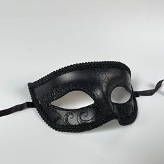 外貿跨境爆聖誕節舞會平頭雕花面具化妝舞會派對性感氣氛神秘面具