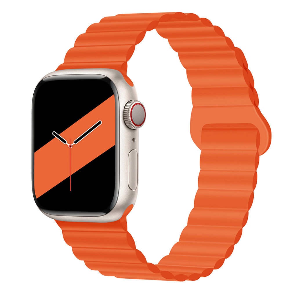 適用iwatchs9ultra1-8世代リンゴ時計バンド磁気吸引時計バンド運動シリコンリンゴ時計バンド