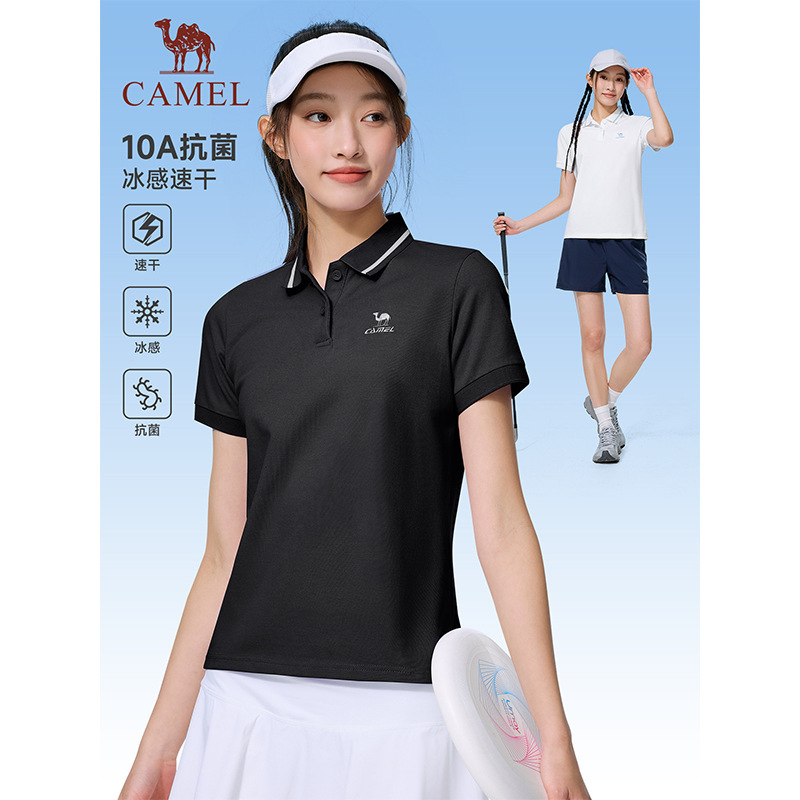 Camel Sports Short-Sleeved Polo Shirt for Women 26 Summer New Style Tennis Badminton Quick-Drying T-Shirt Casual Lapel Top Camel Sports Short-Sleeved Polo Shirt for Women 26 Summer New Style Tennis Badminton Quick-Drying T-Shirt Casual Lapel Top