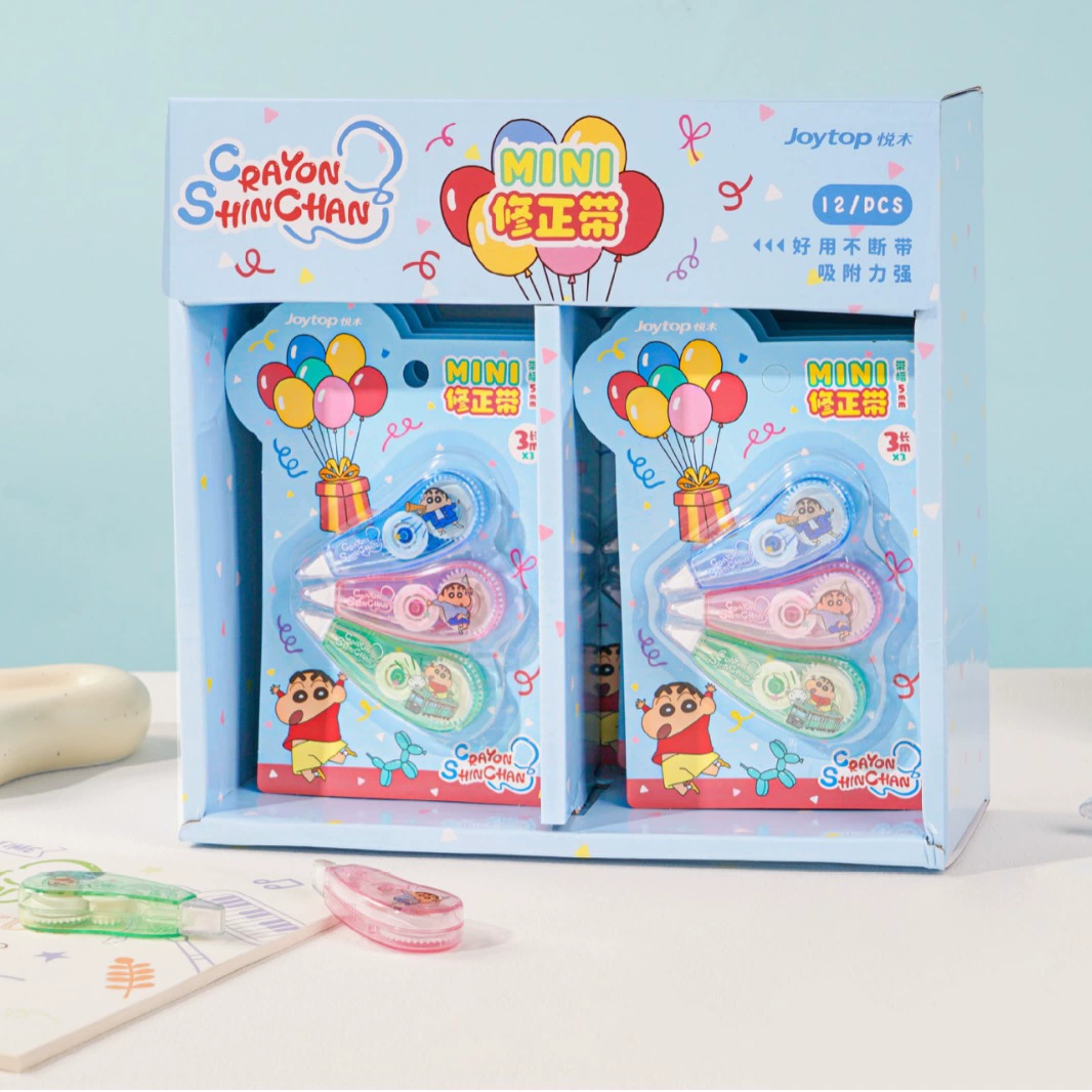 Joytop Yuewood Happy Little New-MINI комбинированный набор коррекции с Crayon Shinchan подлинный мультфильм Студенческие канцелярские принадлежности