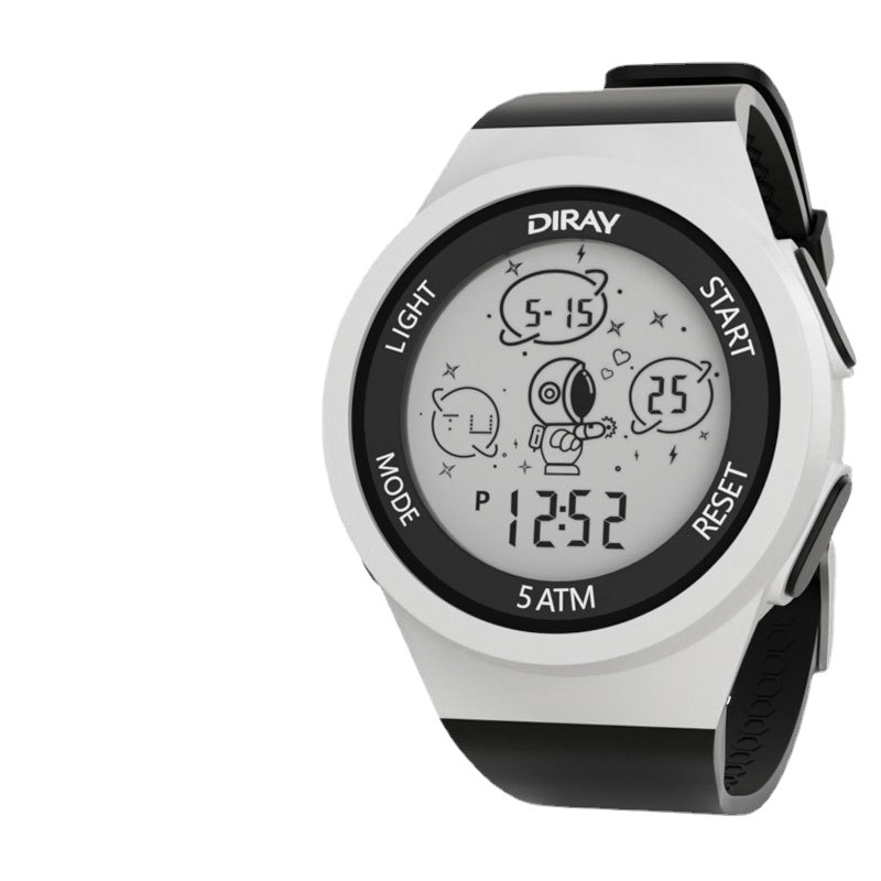 DIRAY reloj electrónico impermeable luminoso deportes LED reloj de moda personalidad estudiante artístico reloj electrónico reloj de hombre