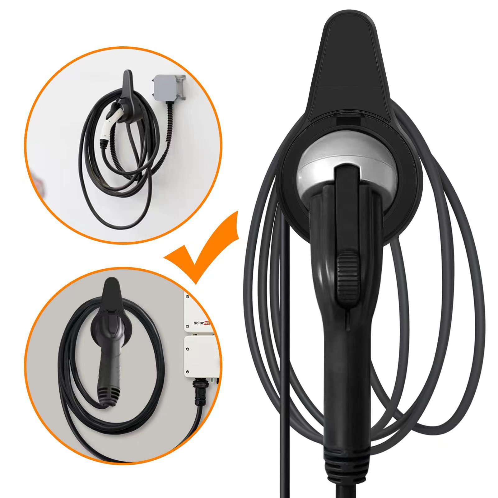 Cross-Border Hot-Selling New Energy Vehicle Parts J1772 Wall-Mounted Charging Box Bracket Charging Gun Cable Hook Rack