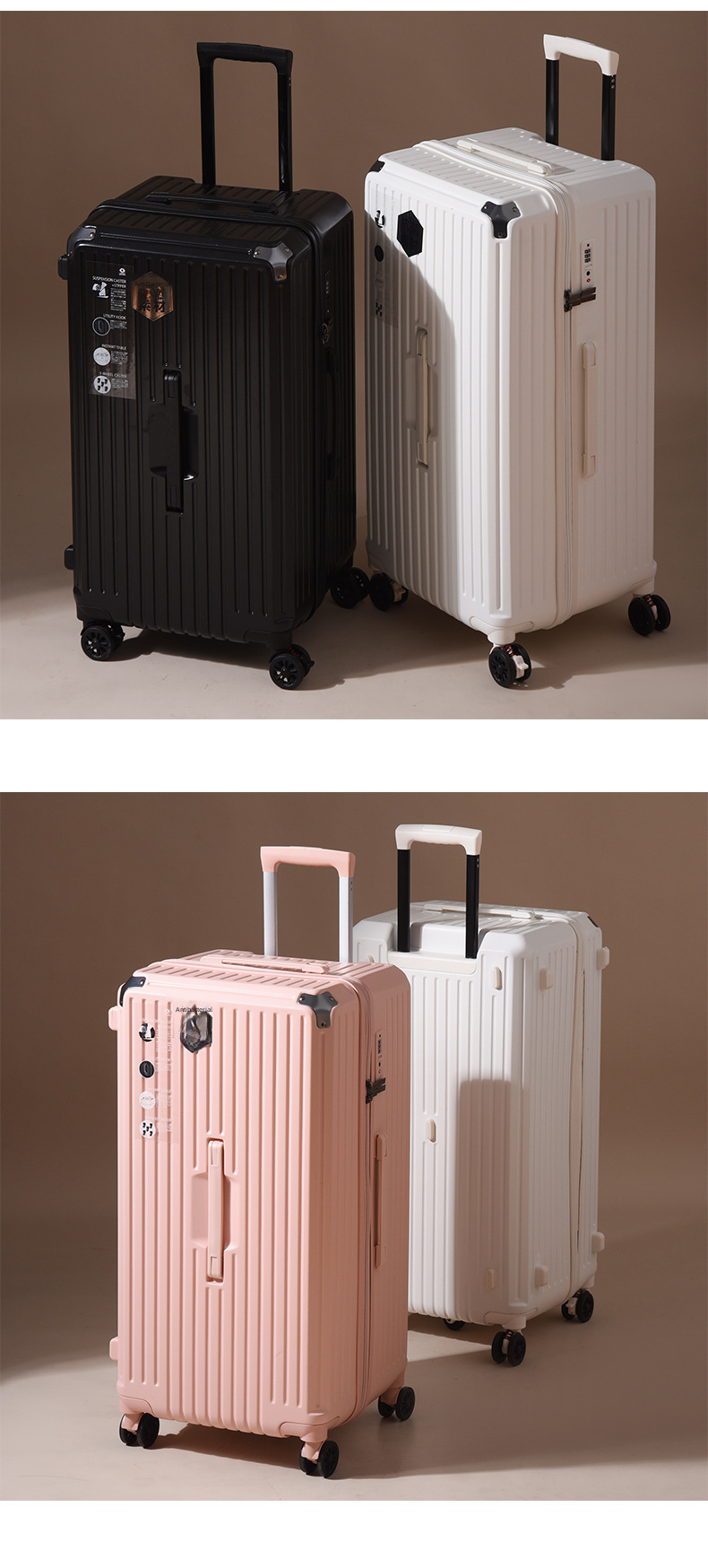 Large Capacity Student Trolley Case 28 Inch Brake Universal Wheel Luggage for Men and Women Password Zipper Suitcase 32