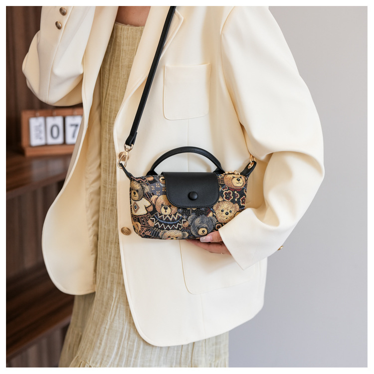 small bag women's bag Korean version ins style canvas bag trendy versatile women's shoulder messenger bag_voghion.com
