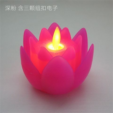 新しい電子ろうそくのプラスチック蓮の花の置物のシミュレーションの揺れ動くLED電子ろうそくの明かりの長い明蓮の花の明かりのカラーランプ|undefined