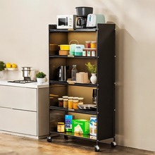 厨房置物架防尘多层家用收纳柜子多功能餐边杂物厨具橱柜储物柜子