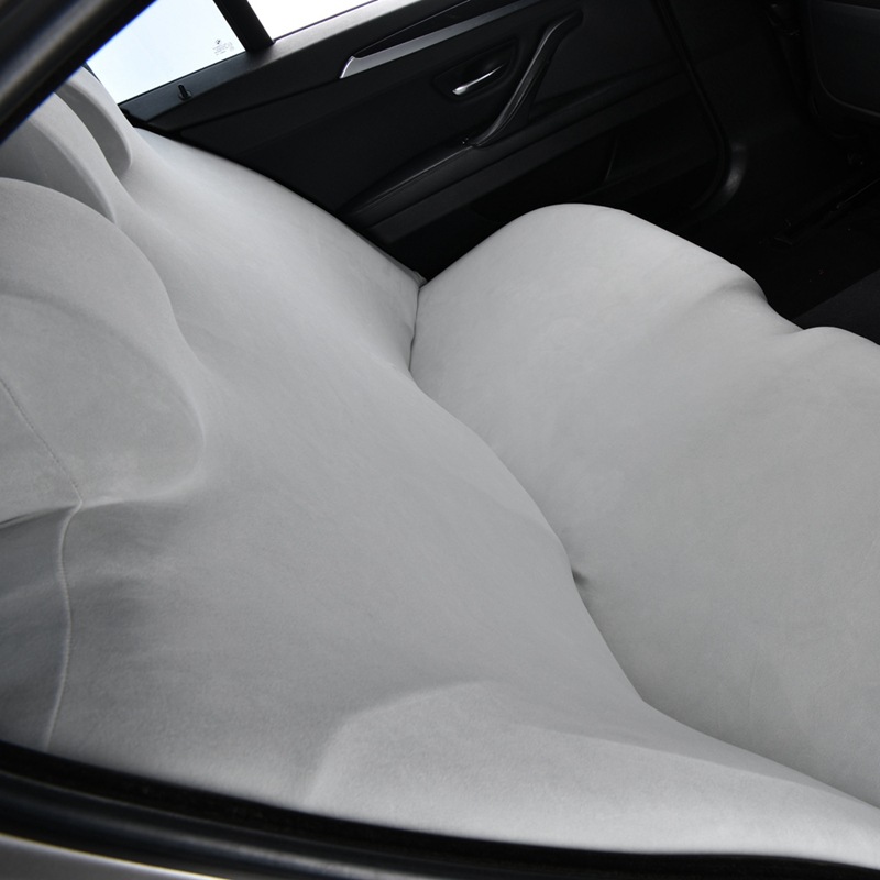 Thickened elastic car rear seat cover made of German velvet fabric, integrated backrest and seat cushion cover, suitable for all seasons