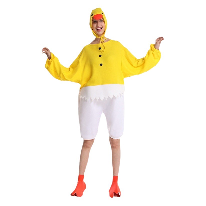 Adulto divertido Chick jumpsuit Cosplay traje etapa rendimiento vestido de fiesta distribución al por mayor