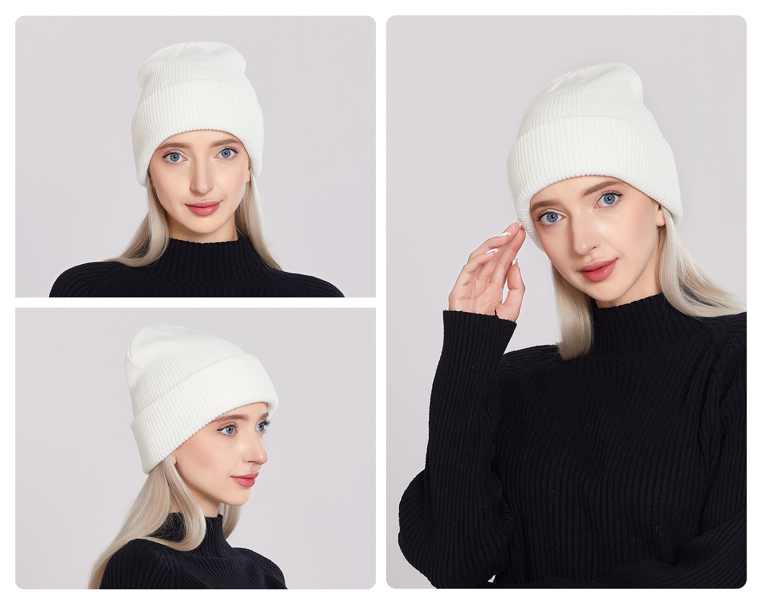 Unisex Commute Solid Color Eaveless Wool Cap display picture 13