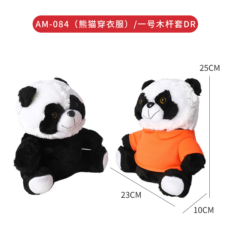 Juego de palos de mascota panda Juego de golf Juego de palos de hilo de lana Juego de palos de muñeca