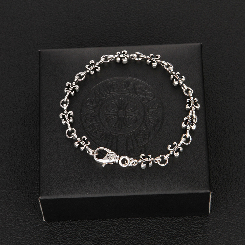 Wholesale Croxing Bracelet Thick Retro Hip-hop Boys Personalized Chain Men and Women Couple Military Flower Chain Cold Style Bracelet