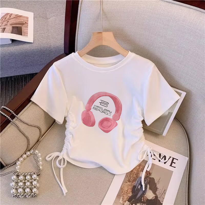 인기 조임끈 스타일 헤드폰 [화이트]