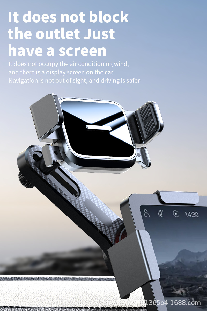 New Cross-Border Car Phone Holder with Floating Screen Navigation Base Display Screen Central Control Screen Phone Holder Navigation Device