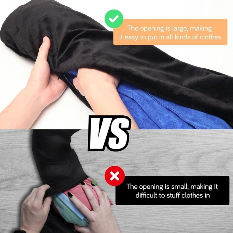 Cuscino da viaggio a u con cappuccio per aereo e relax_voghion.com