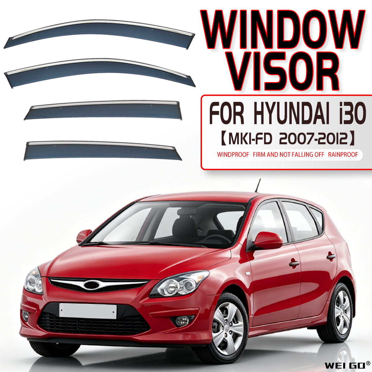 Suitable for Hyundai I30 Elantra Touring Window Visor Rain Shield