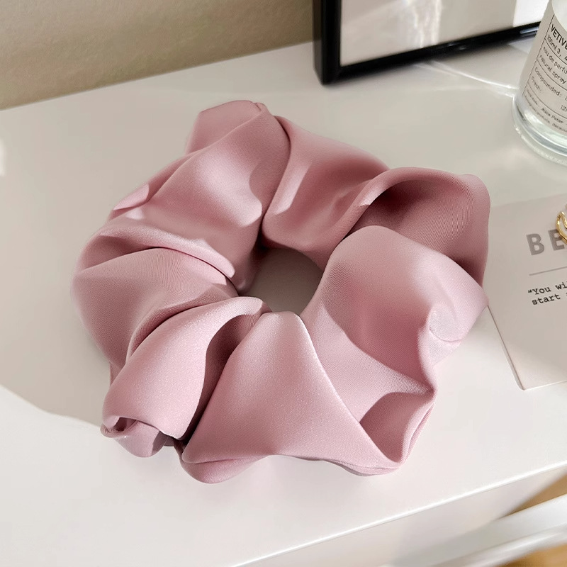 Encaje de flor coreana Encaje de intestino grueso Anillo de cabello femenino Cabeza de flor de viento pastoral Cuerda de cabeza de bola de gran tamaño Accesorios para el cabello de alta calidad