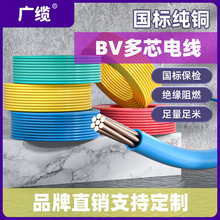 广缆国标BV线家用绝缘阻燃家装1.5/2.5/4/6平方单股铜芯电线电缆