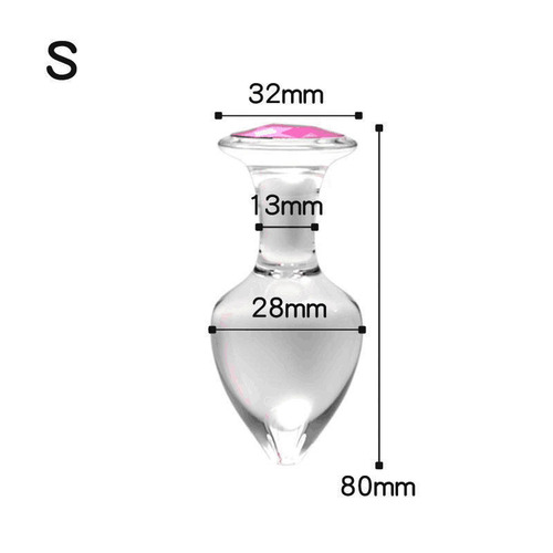Round small cross-border glass anal plug for men and women masturbation sex toys anal expander anal plug bubble bag drill