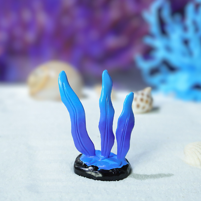 Escenografía de pecera Simulación de micro-paisaje de coral Decoración pequeña mesa de arena de micro-paisaje Accesorios de tiro Estrella de mar Algas de mar Decoración de bricolaje