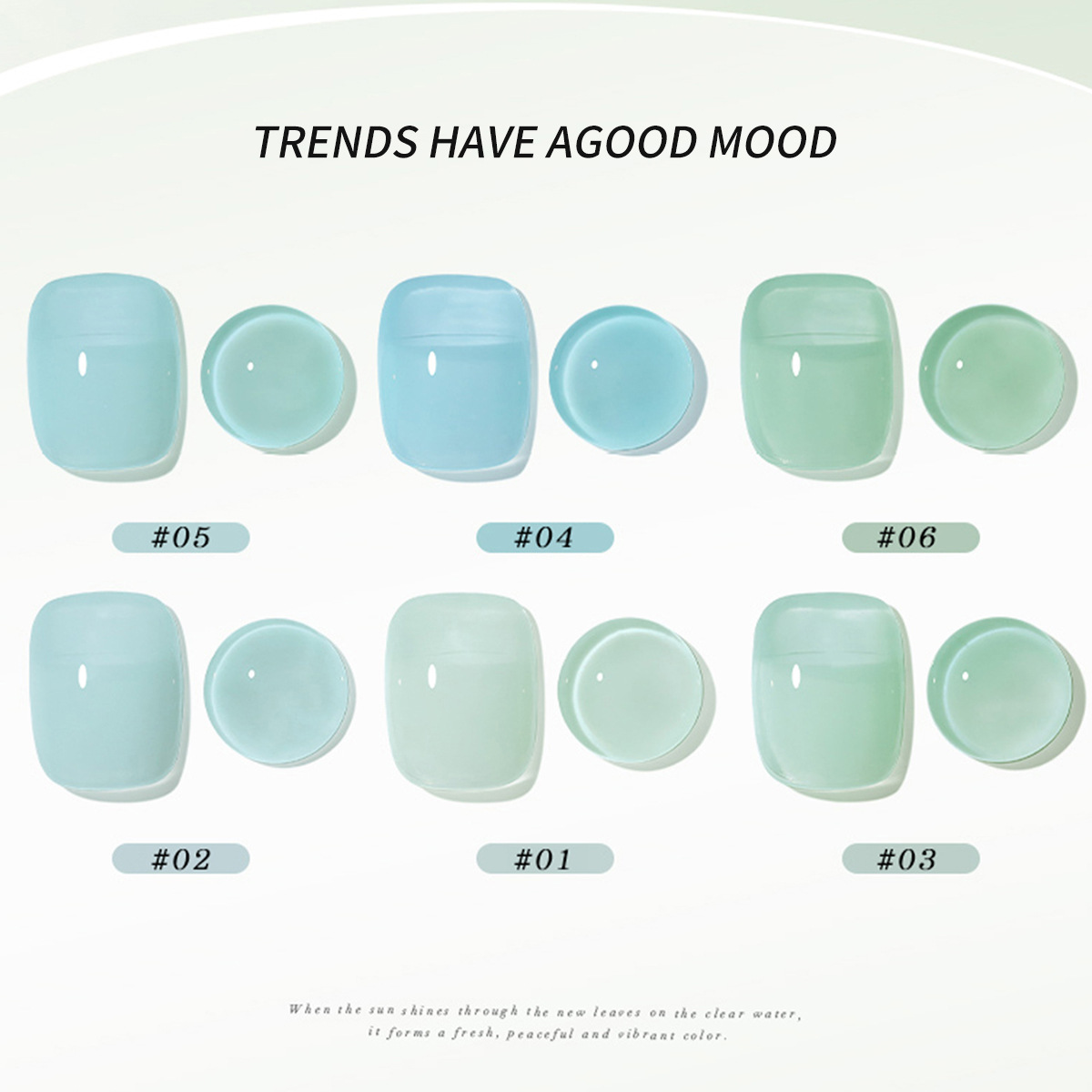Mint Mambo Gel de esmalte de uñas Verano Nuevo pegamento de esmalte de uñas a través del hielo Nuevo salón de uñas de larga duración para mujeres populares