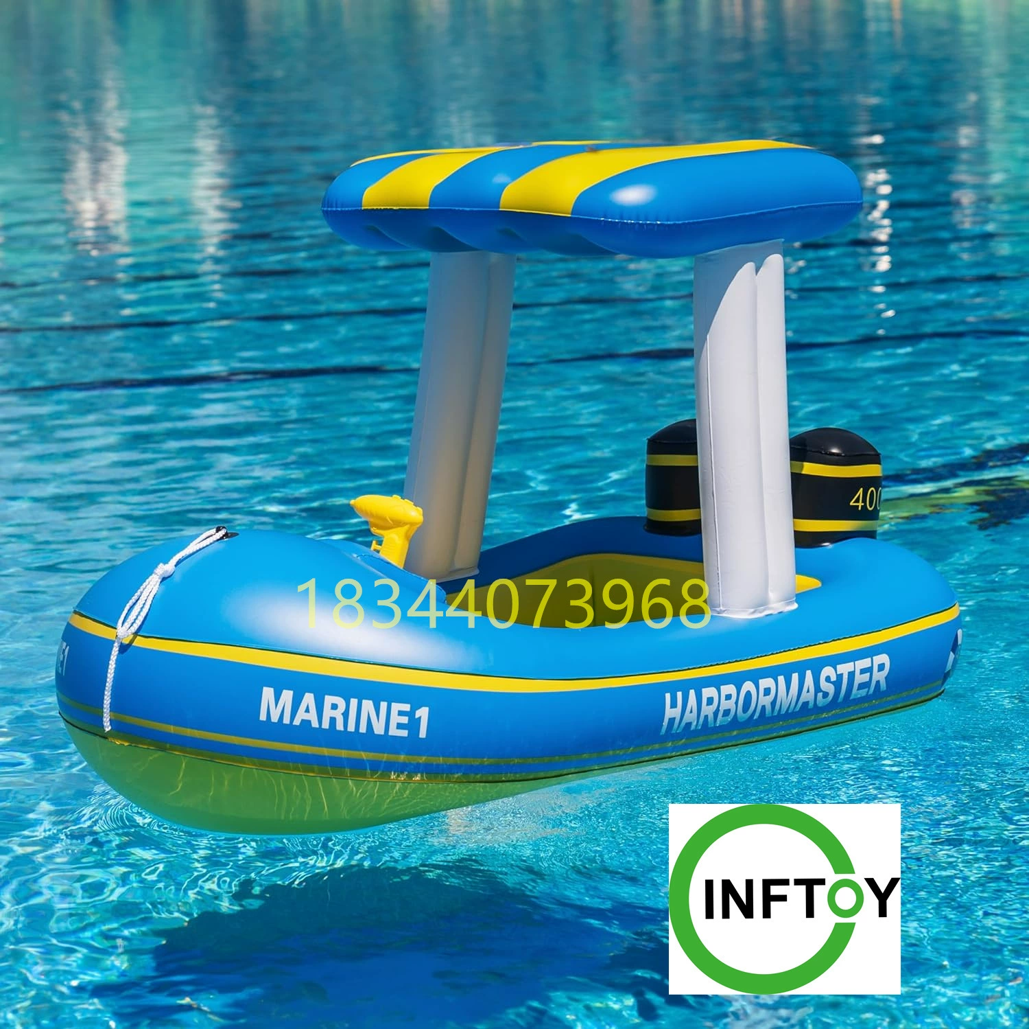 Надувной мультфильм спасательный мультяшный катер на воде с навесами на воде яхта для детей спасательная лодка