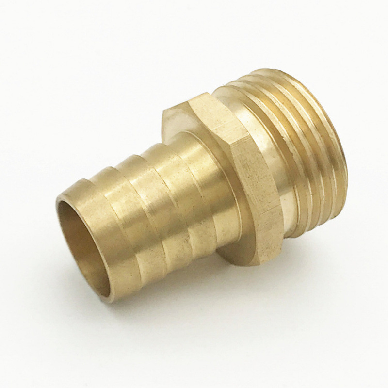美式3/4软管外牙接头 6分水管公头接头 黄铜宝塔接头 外螺纹接头