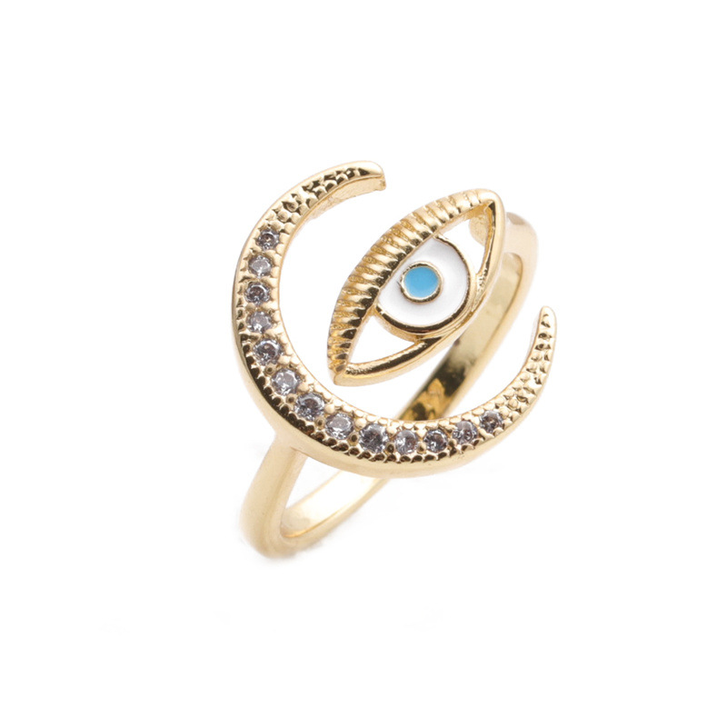 Anillo De Luna De Ojo De Circón De Moda display picture 15