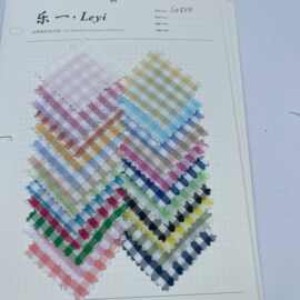 春夏色织新品韩风肌理高品质格子条纹男女童装衬衫连衣裙吊带鞋材