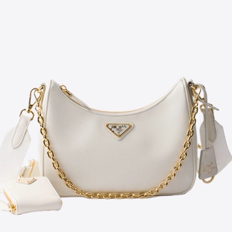 P Brand 23 New Model Hobo Chain Crossbody 22 Model Saffiano Moon Bag Hobo2005Saffiano