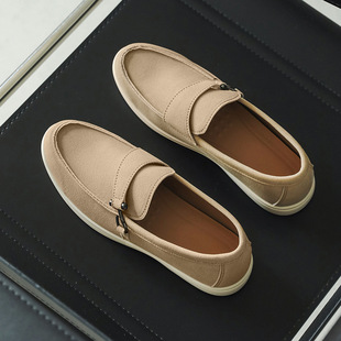 Pure Original British Style Large Size Leather Loafers Men's Slip-On Small Leather Shoes Flats Tassel Versatile Loafers B-9