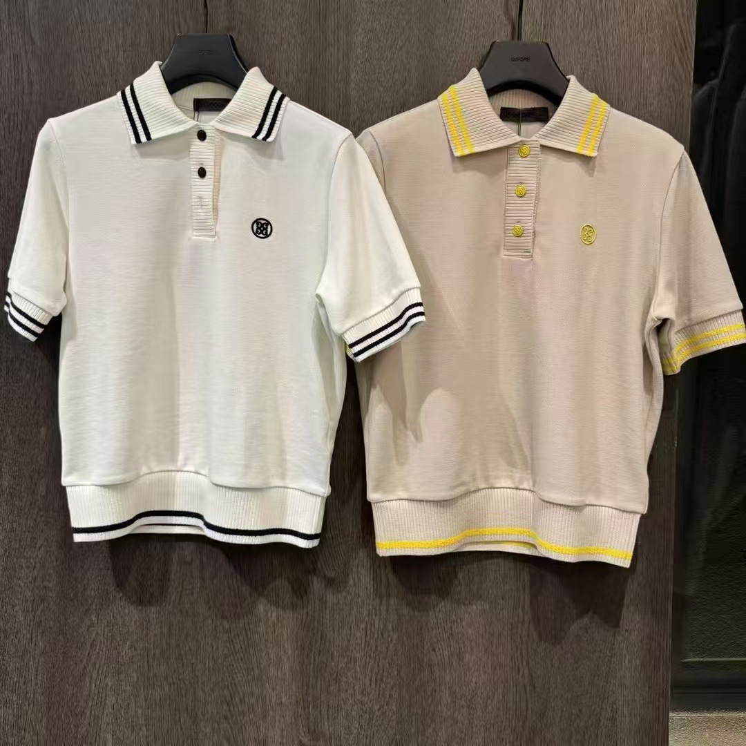 26 Summer Women's Golf Clothing Pique Breathable Lapel Short Sleeve Versatile Polo Shirt