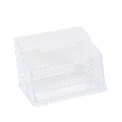 Office supplies plastic business card box creative transparent acrylic desktop storage card box business card holder stationery wholesale