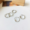 Accessory, ring, set from pearl, South Korea, bright catchy style