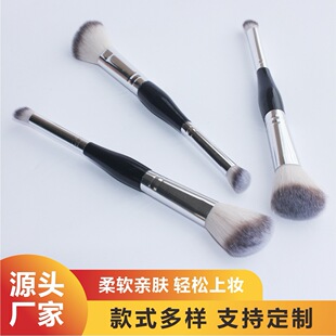 Double-headed face repair blush brush nose shadow side shadow contour brush soft fiber hair side shadow makeup brush factory direct sales