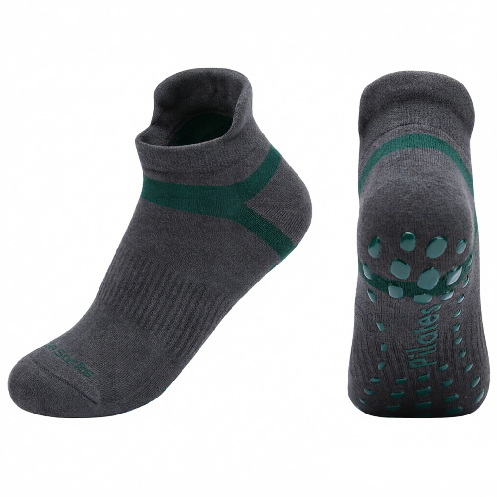 [Artículo de alta demanda] Calcetines de yoga antideslizantes para entrenamiento de Pilates en estudio profesional, de tela de rizo peinado, para hombres y mujeres image 13