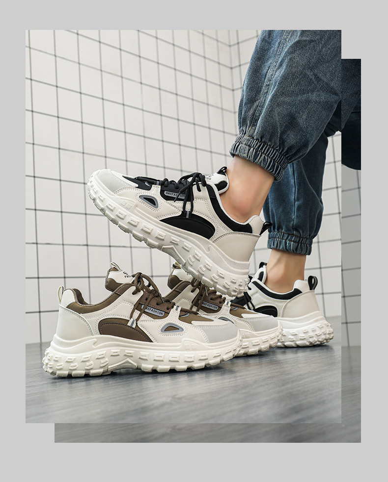 Men Casual Shoes Running Shoes Leather Shoes Sneakers Mesh Versatile Arch Support Slip Resistant Footgear Sneakers_voghion.com