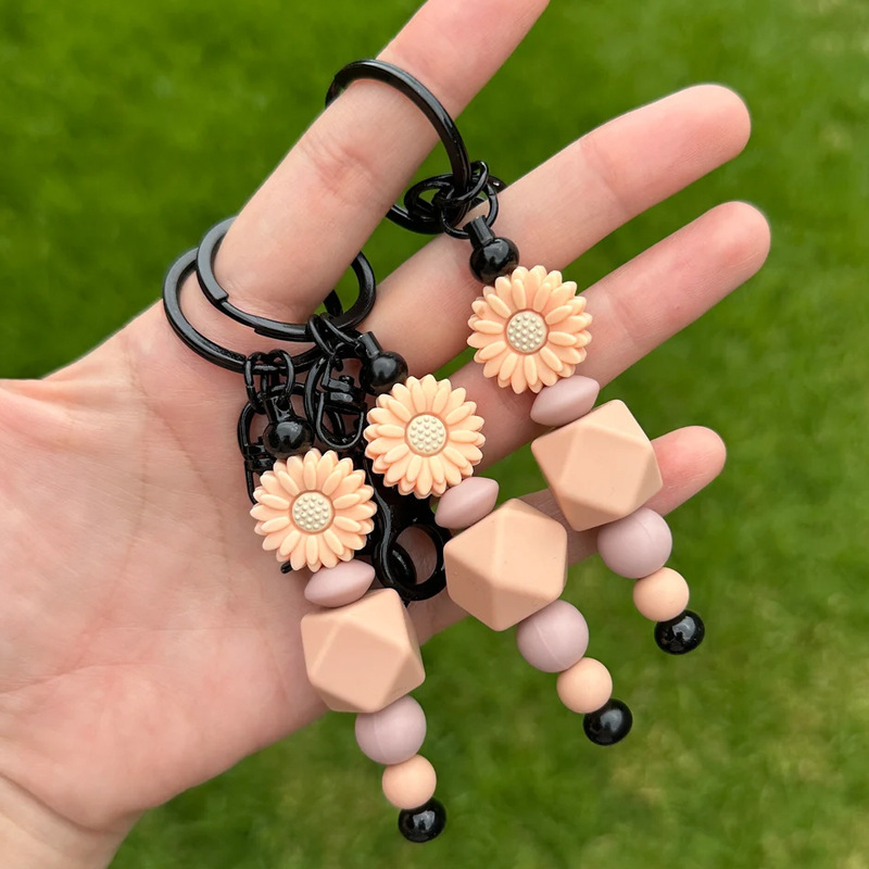 Silicone golden keychain