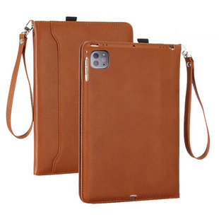 iPad Pro12.9 multifunctional lanyard card flat leather case flip handheld stand iPad2021 protective case